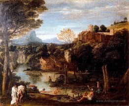 Landscape with bathers