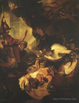 The Infant Hercules Strangling Serpents in His Crade