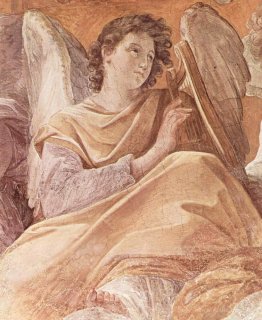 The Queen of Heaven and angels pla (Frescoes in the Palazzo Quir