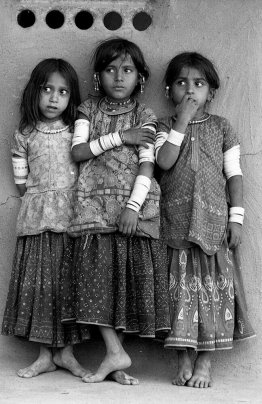 Three Harijan girls, Kutch, Gujarat