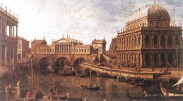 Capriccio: a Palladian Design for the Rialto Bridge, with Buildi