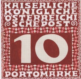 Design for the 10 Heller Porto brand of Austrian Post in the Lev