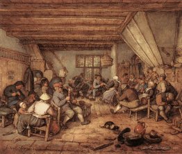 Feasting Peasants in a Tavern