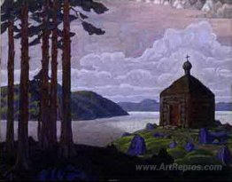 Landscape with chapel