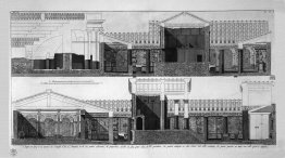 Floor plan of the great Temple of Isis, its atrium, its triclini