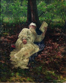 Leo Tolstoy in the forest