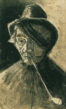 Man with Pipe and Eye Bandage