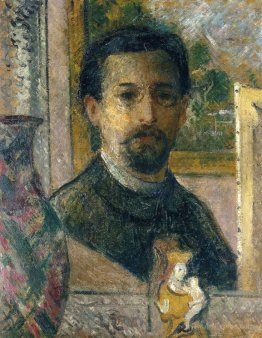 Self-Portrait with Statuette