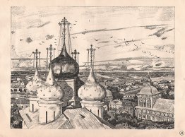 Sergiyev Posad. Domes and swallows