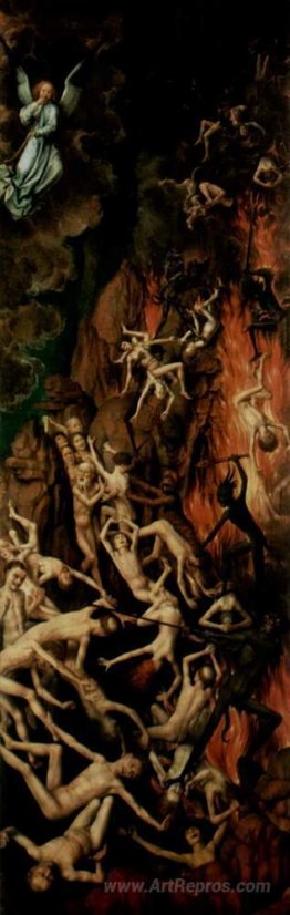 The Last Judgment, triptych, right wing Casting the Damned into