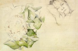 Madame Cezanne with Hortensias