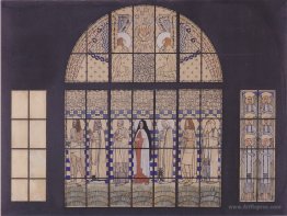 Church Am Steinhof, design for the east side windows