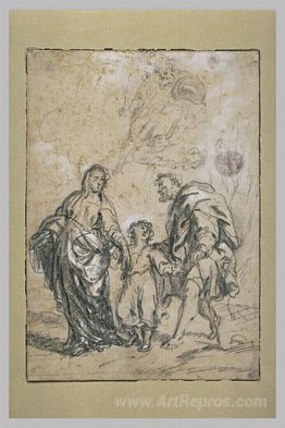 The Infant Jesus, between the Virgin and St. Joseph