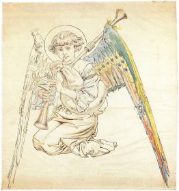 Angel with flutes