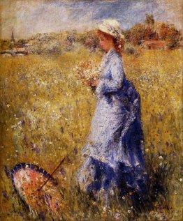 Girl Gathering Flowers