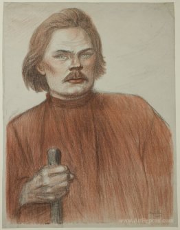 Maxim Gorky half-length, facing