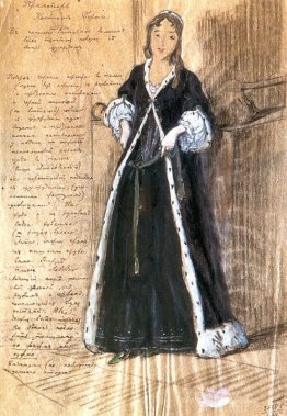 Bertha. Costume design for Vera Komissarzhevskaya.