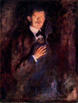 Self-Portrait with Burning Cigarette