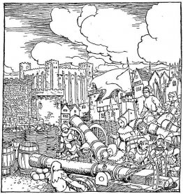 The king's troops lay siege to Lancelot's castle