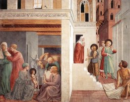 Birth of St. Francis, Prophecy of the Birth by a Pilgrim, Homage