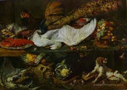 Still-Life with a Dog and Her Puppies