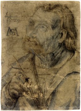 John the Apostle (Half Length Portrait of a Man with a Pinfeathe