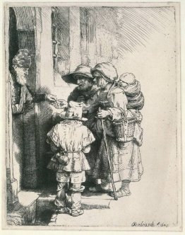 Beggars on the Doorstep of a House