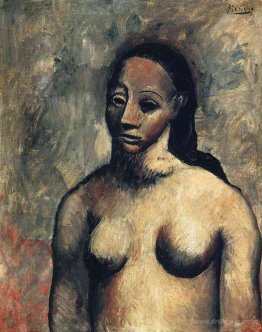 Bust of nude woman