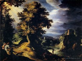 Landscape with Stag Hunt