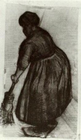 Peasant Woman with Broom