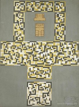 Design for a tile floor, and entrance hall