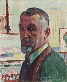 Self-portrait in the studio