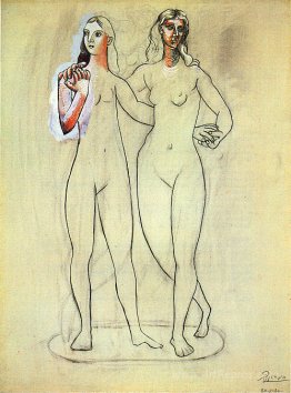 Two nude women