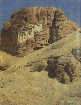 Monastery in a Rock. Ladakh