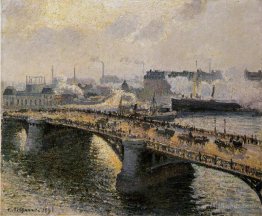 The Pont Boieldieu, Rouen, Sunset, Misty Weather