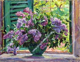 Still Life. Lilacs on the window.