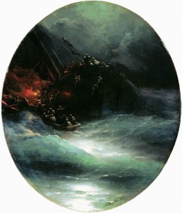 Wreck of a Merchant Ship in the Open Sea (Shipwreck)