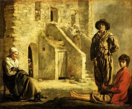 Peasants at their Cottage Door