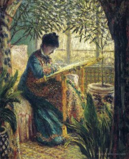 Madame Monet Embroidering