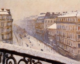 Boulevard Haussmann in the Snow