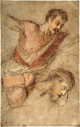 Studies for a Scourging Soldier and the Head of Christ