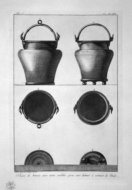 Bronze vessels with movable handles, found at Pompeii