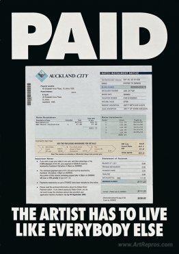 Paid: The artist has to live like everybody else