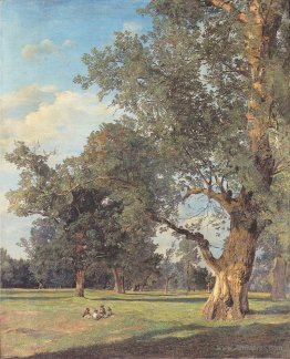 Trees in the Prater with seated figures