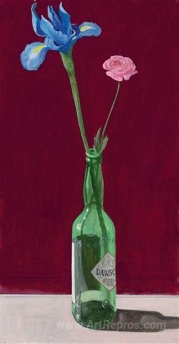 Study for Still Life with Flowers in a Whiskey Bottle