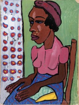 Seated Woman in Pink Blouse