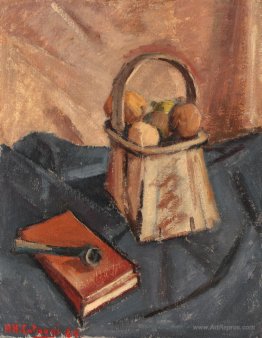 Still Life With Pipe and Fruit Basket