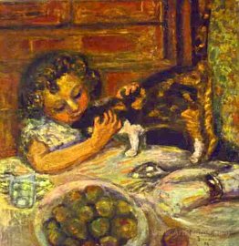 Little Girl with a Cat