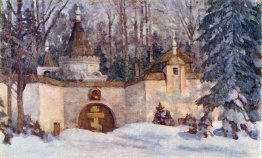 Set Design for Glinka's opera. The monastery in the forest