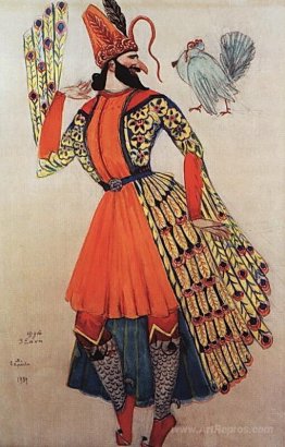 Costume design of a clown for an opera by A. Spendiarov 'Almast'